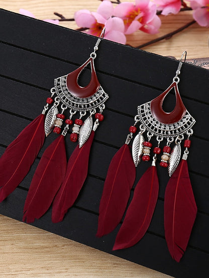 Earrings Textured Street Pure Color Earring / White / Red / Blue / Khaki / Fall for Women