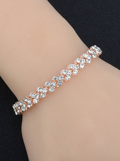 Chain Bracelet Classic Fashion Wedding Cute Simple Alloy Bracelet Jewelry Silver / Gold For Gift Daily for Women