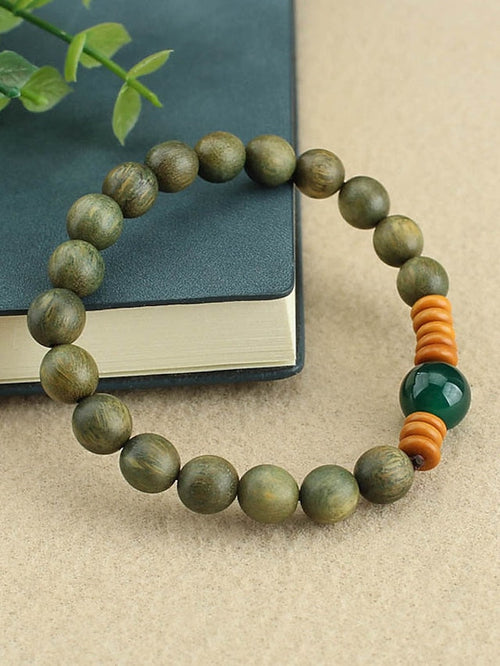 Men's Bead Bracelet Retro Vintage Theme Fashion Boho Wood Bracelet Jewelry Green For Daily Holiday Festival for Women
