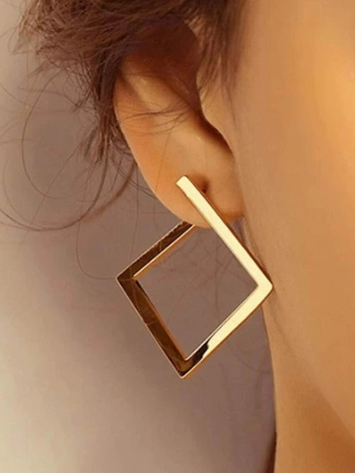 European fashion new style contracted personality temperament frigid wind earrings exaggerated niche design high-grade feeling diamond earrings for Women